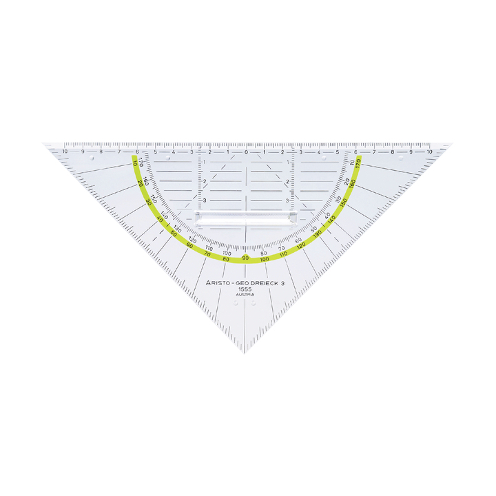 Geodriehoek aristo 1555 225mm transp - 0