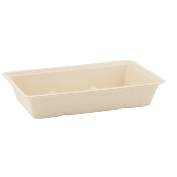 Snackbakje, suikerriet, A14, 190x118x36mm (800 stuks) - 0