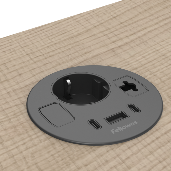 Filex, Power-Spot, 1x USB A, 2x USB C, 1x doorvoer, zwart - 2