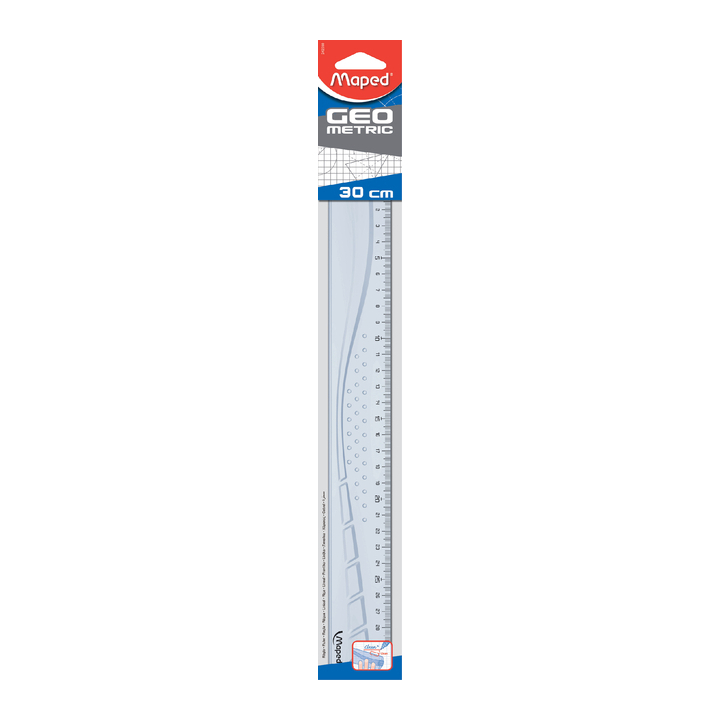 Liniaal maped geometric 30cm transparant(242030) - 0
