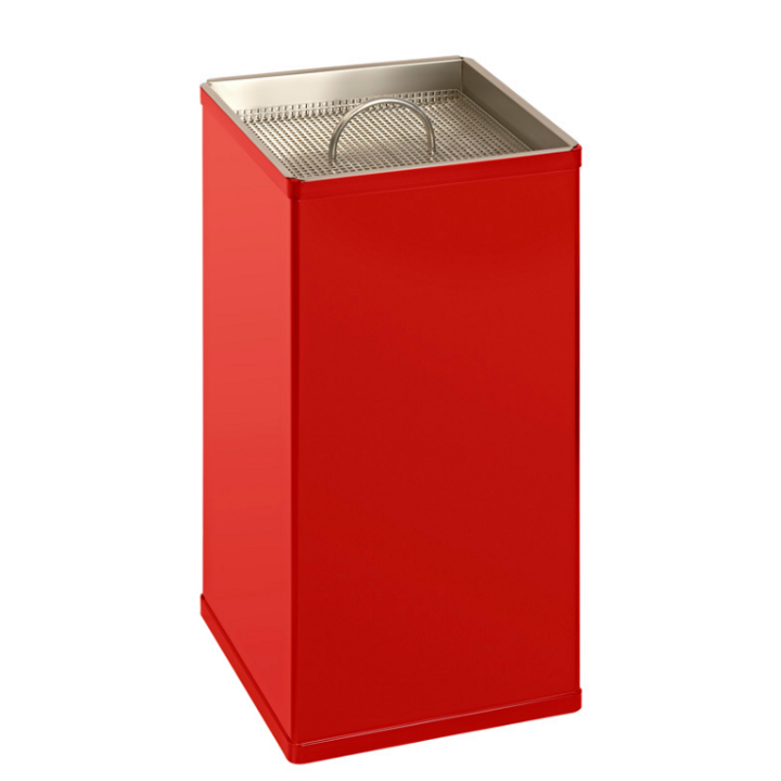 Zandasbak, 300x300x600 mm, vierkant, rood, VB 880000 - 0