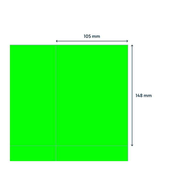 Etiket rillprint 105x148mm fluorgn 400 etiketten(b84022) - 1