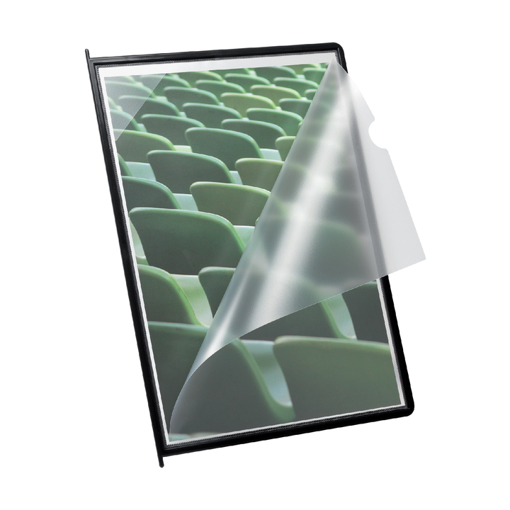 Flex-O-Frame, infotas met pen A4, zwart - 0