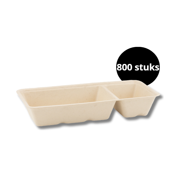 Snackbakje, suikerriet, A22, A9 + sausvak (800 stuks) - 0