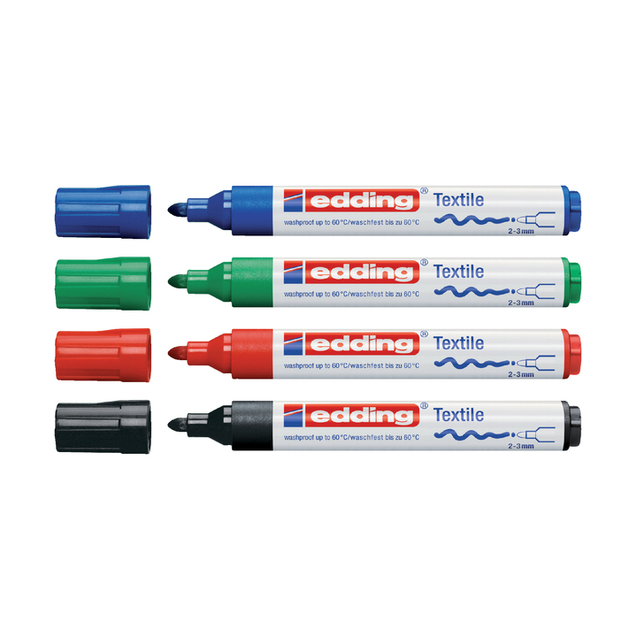 Viltstift edding 4500 textiel rond 2-3mm blauw - 2