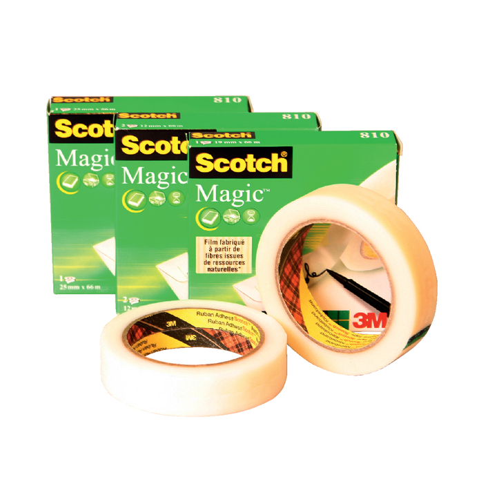 Plakband 3m scotch 810 12mmx33m magic - 0