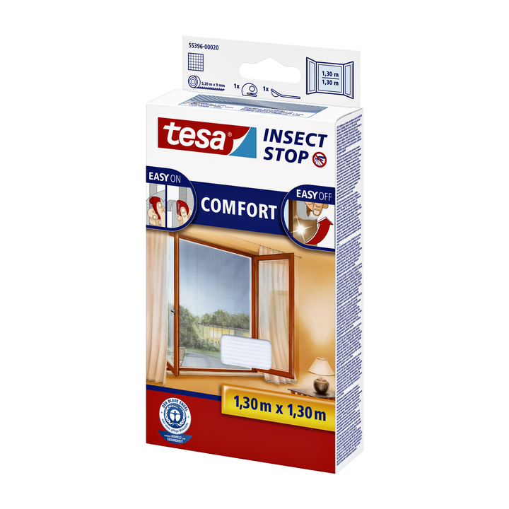 Vliegenhor tesa raam 55396 1.3x1.3m wit(55396-00020-00) - 0