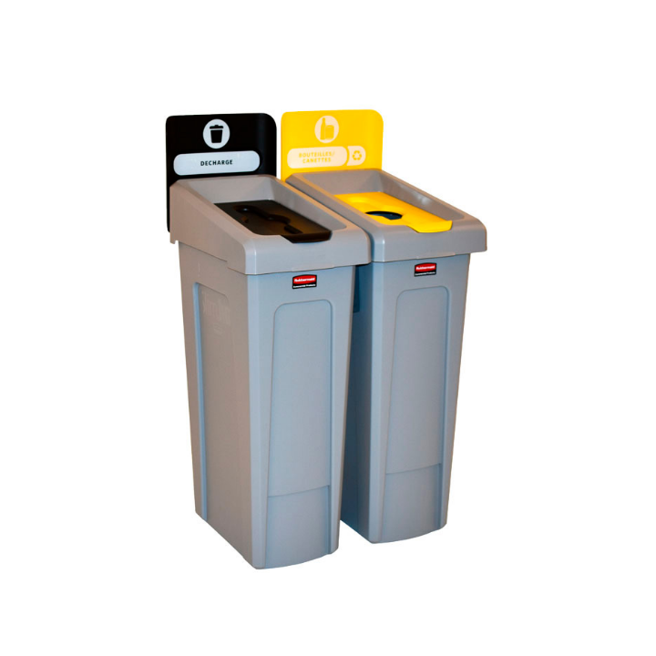 Slim Jim, afvalbak decharge/bouteille, 2x87 liter, VB 182053 - 0