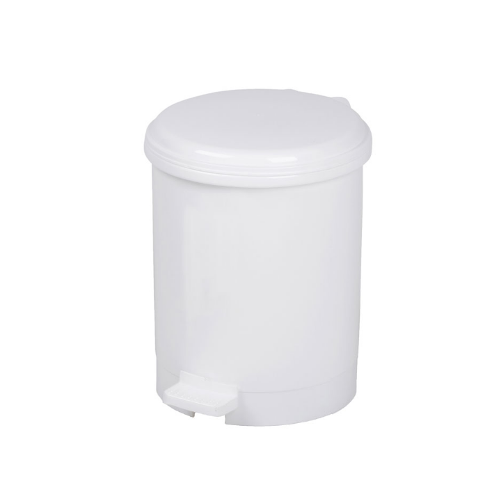 Kunststof pedaalemmer, 20 liter, wit, VB 001831 - 0