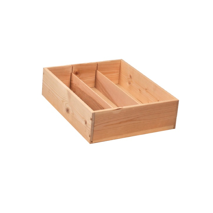 3-Fles Houten Kistje 295x335x95 mm 10st. - 0