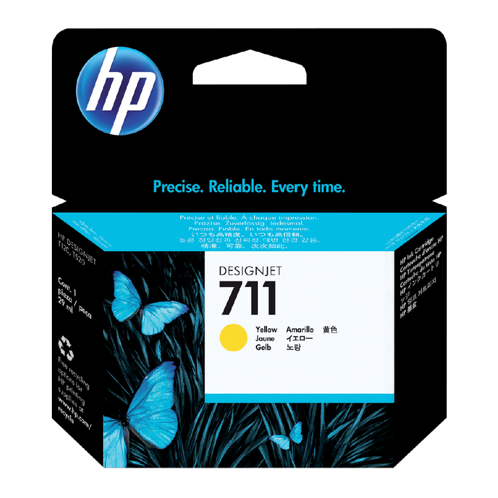 Inkcartridge hp cz132a no 711 geel(cz132a) - 0