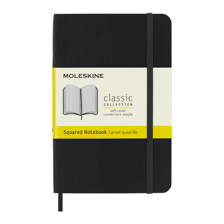 Notitieboek moleskine pocket 90x140 ruit 5x5 sc zw(qp612) - 0