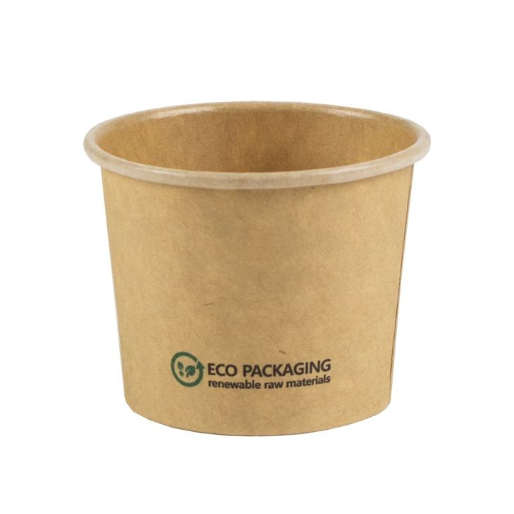 Sausbakje, bruin kraft, 60ml, Ø61mm (2000 stuks) - 0