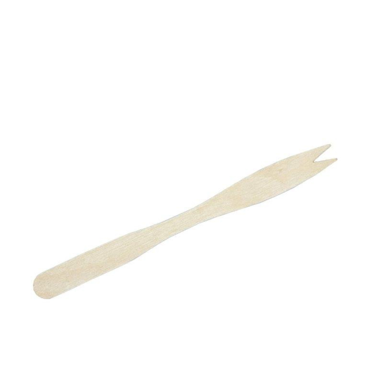 Snackvork, hout, 140mm (10000 stuks) - 0