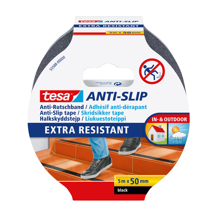 Antisliptape tesa 55588 50mmx5m zwart(55588-00000-11) - 0