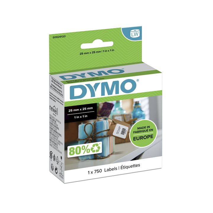 Etiket dymo labelprint multifuncti 25x25mm(s0929120) - 0