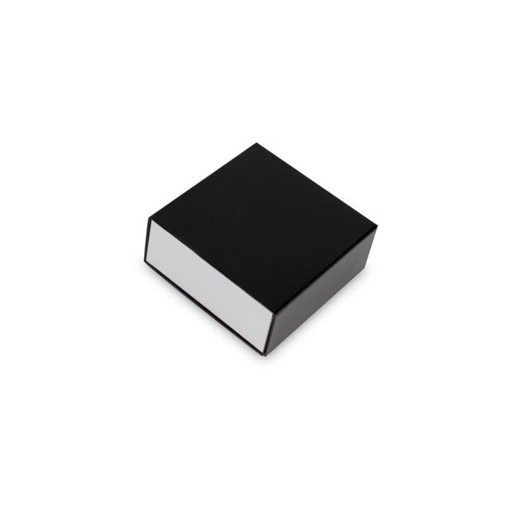Magneetdoos, 14x14,5x5,7cm, glans laminaat, zwart wit (25st) - 0