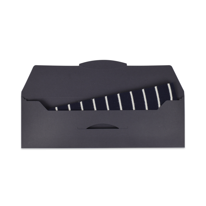 Envelop, stropdas, 40x12,5cm+klep, zwart (100 stuks) - 0