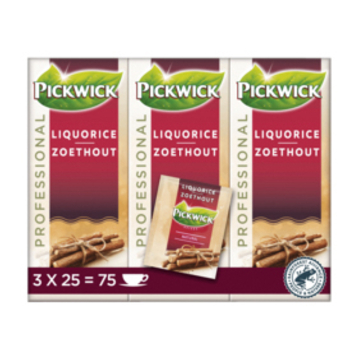 Pickwick Professional, thee, 2 gram, zoethout, 4016830 (25 stuks) - 0