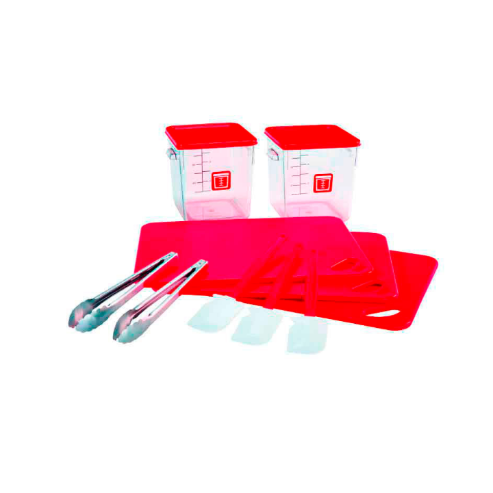 Kleurgecodeerd set voor voedselbereiding/bewaring, VB 917412 - 0