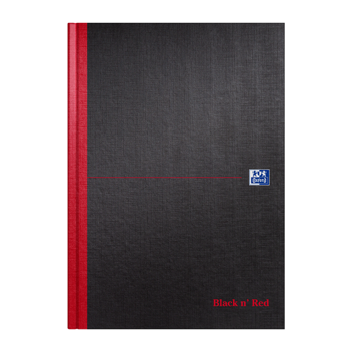 Notitieboek oxford black n' red a4 96vel blanco(100080489) - 0