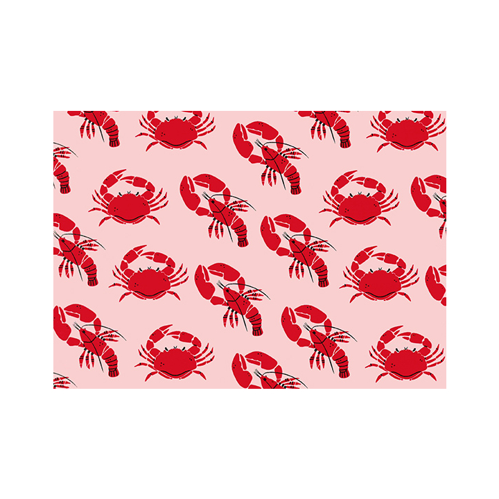 Cadeaupapier, kreeft, 50cm x 200mtr, R80301B - 0