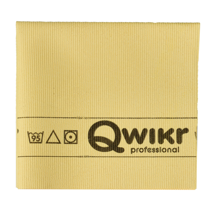 Qwikr, microvezeldoek, 40x32cm, geel (50 stuks) - 0