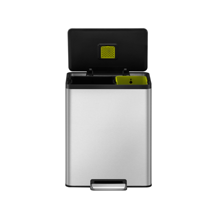 Ecocasa II, pedaalemmer, 36+24 liter, mat RVS, VB 913861 - 3