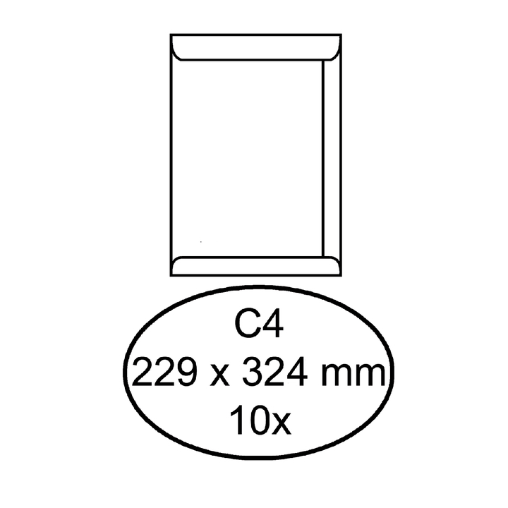 Envelop quantore akte c4 229x324 120gr zk wit(158154) - 0