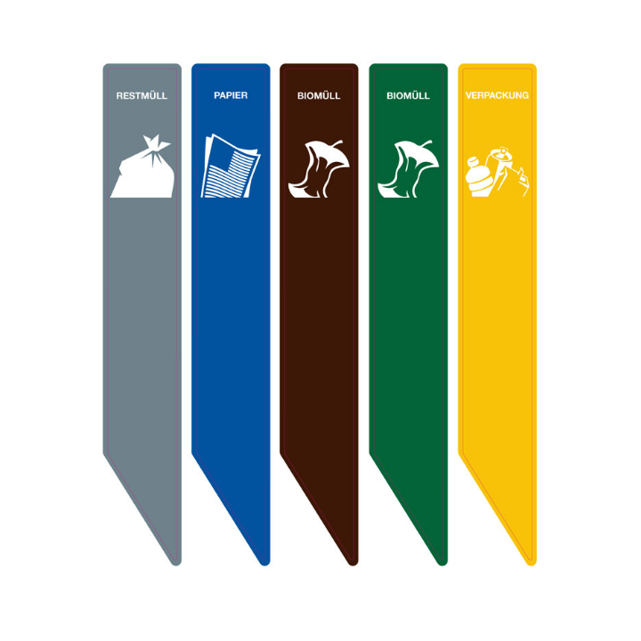 Recyclostar, stickerset afvalscheiding, Duits, VB 190454 - 0