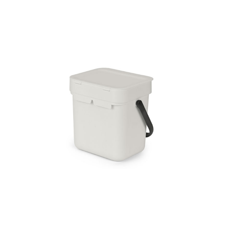 Brabantia, afvalemmer sort & go, 3 liter, licht grijs, VB 213229 - 3
