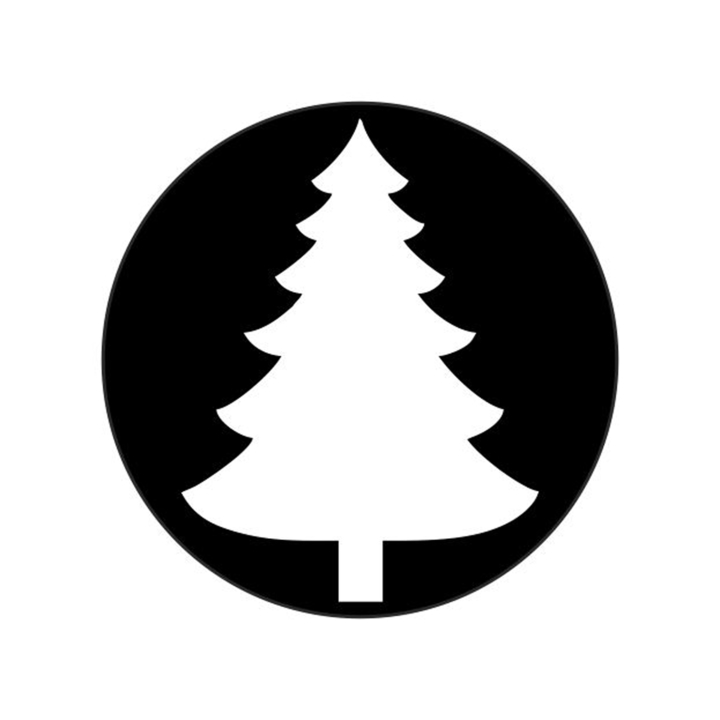 Etiketten , Kerstboom, 46mm, zwart (1000 stuks) - 0