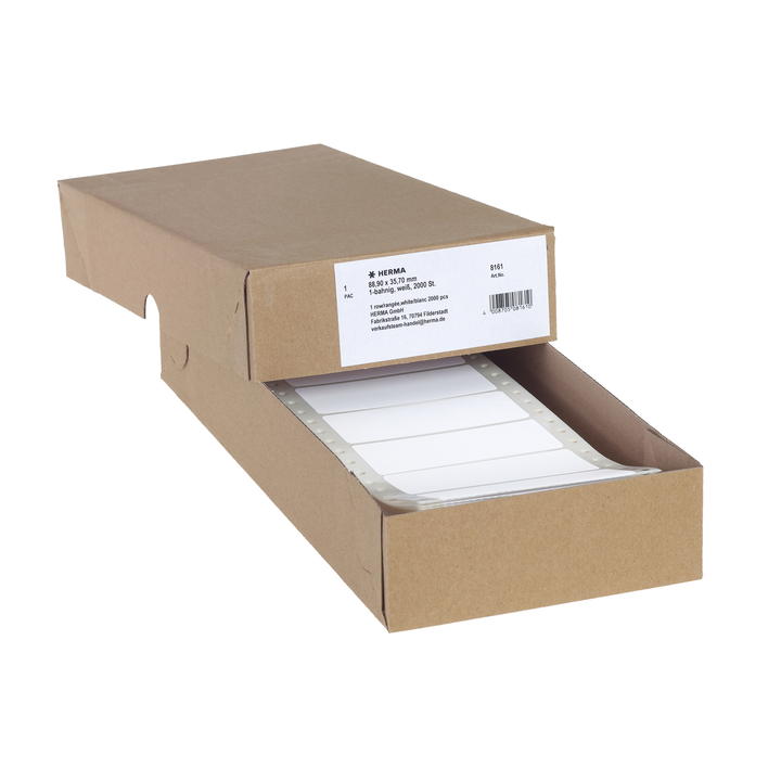 Etiket herma pinfeed 8161 1baans 88.9x35.7mm 2000s - 0