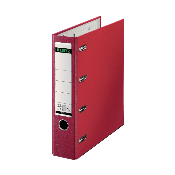 Ordner leitz 1012 a4 80mm pp bank 2mech rood - 0