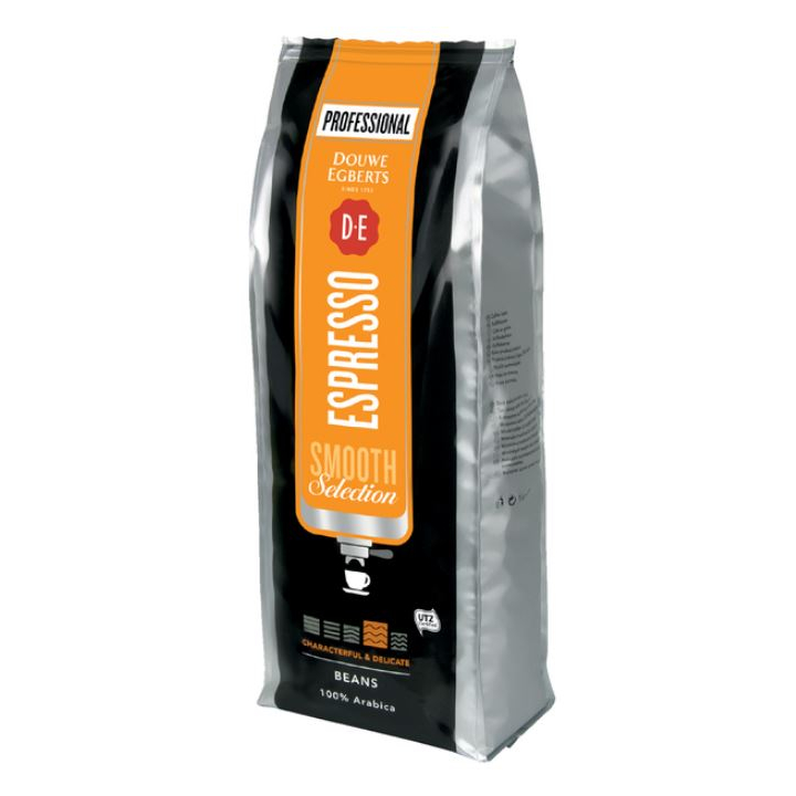 Douwe Egberts, espresso koffiebonen, 1000 gram, smooth selection, 4045963 (1 stuk) - 0
