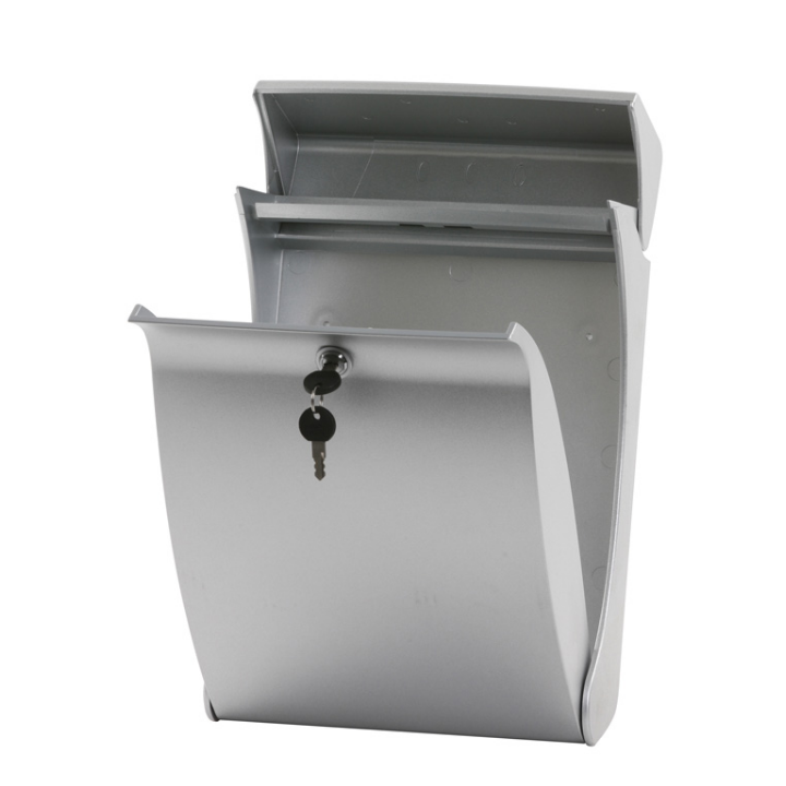 Wandbrievenbus Swing, 129x271x419 mm, zilver, VB 444905 - 1
