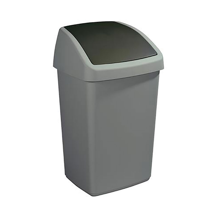 Delta, swingafvalbak, 50 liter, grijs/zwart, VB 135130 - 0