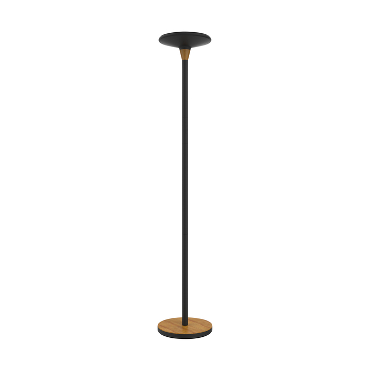 Vloerlamp unilux baly led zwart/bamboe(400140805) - 0