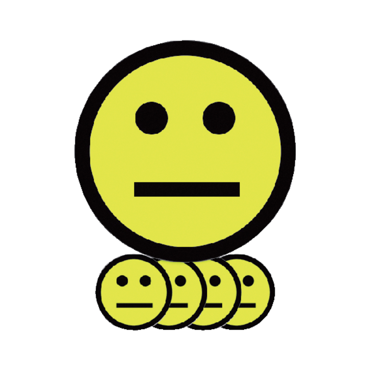 Magneet smiley 2.5cm emotie neutraal geel(14032.220) - 0