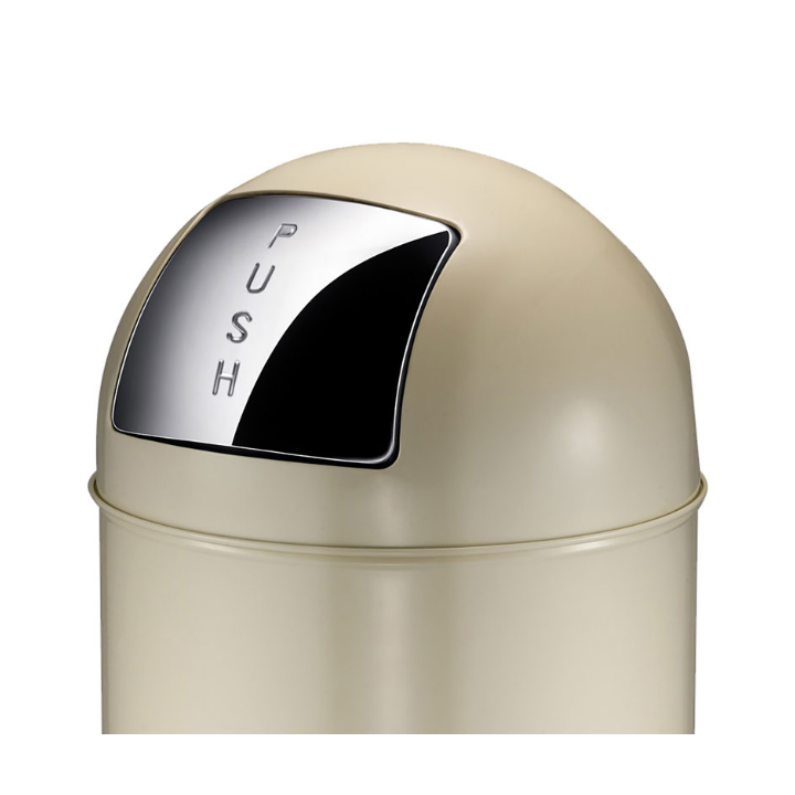 Pushcan, afvalbak met binnenbak, 40 liter, creme, VB 405550 - 1