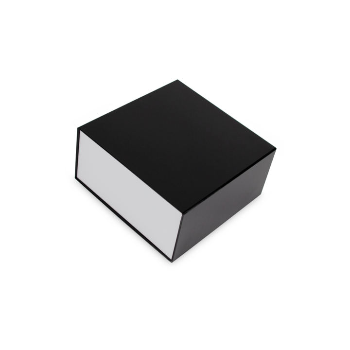 Magneetdoos, 23x23x11cm, glans laminaat, zwart wit (25 stuk) - 0