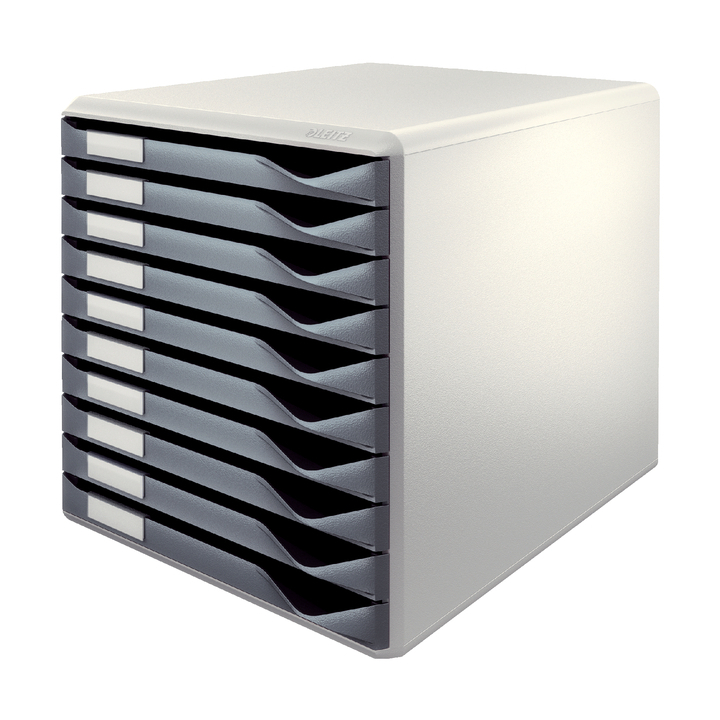 Leitz 5281, ladenblok, 10 laden, grijs, 525810089 - 0