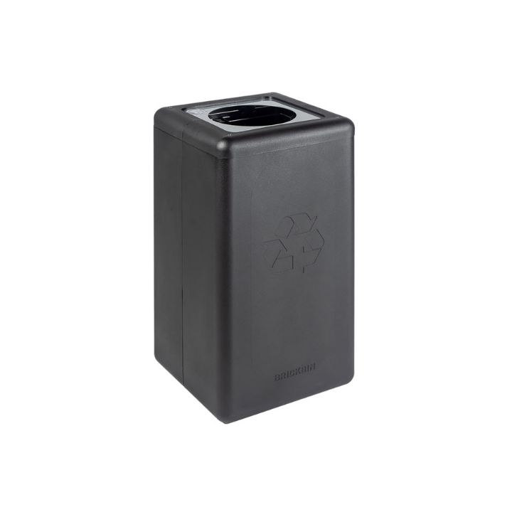 Brickbin, modulaire afvalscheidingsbak, 65 liter, zwart, VB 192472 | restafval - 0