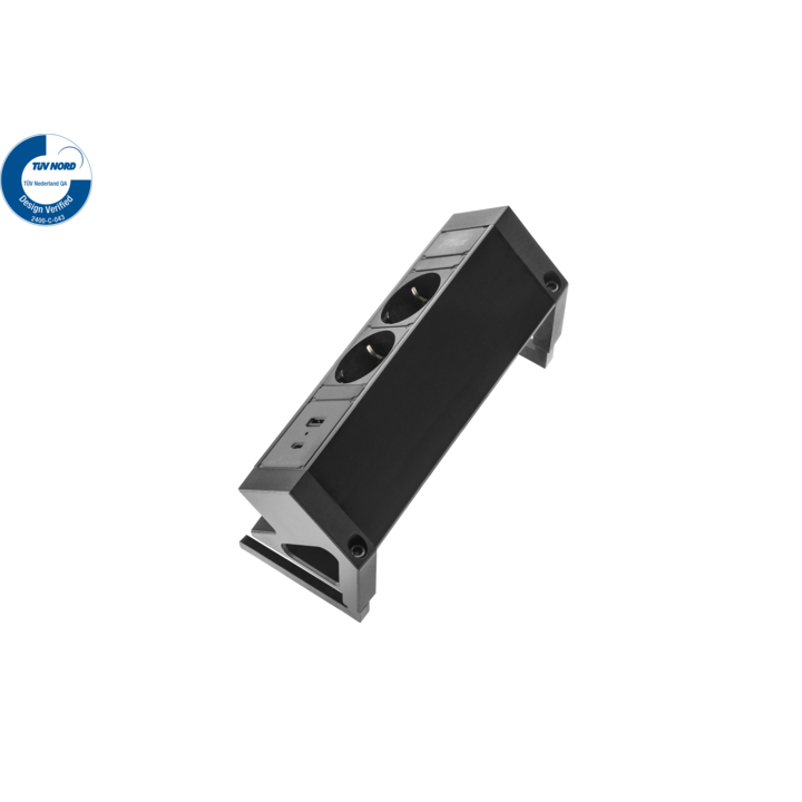 Filex, Power Desk Up 2.0, 2x 230V, 1x USB A+C, zwart, 681041 - 2