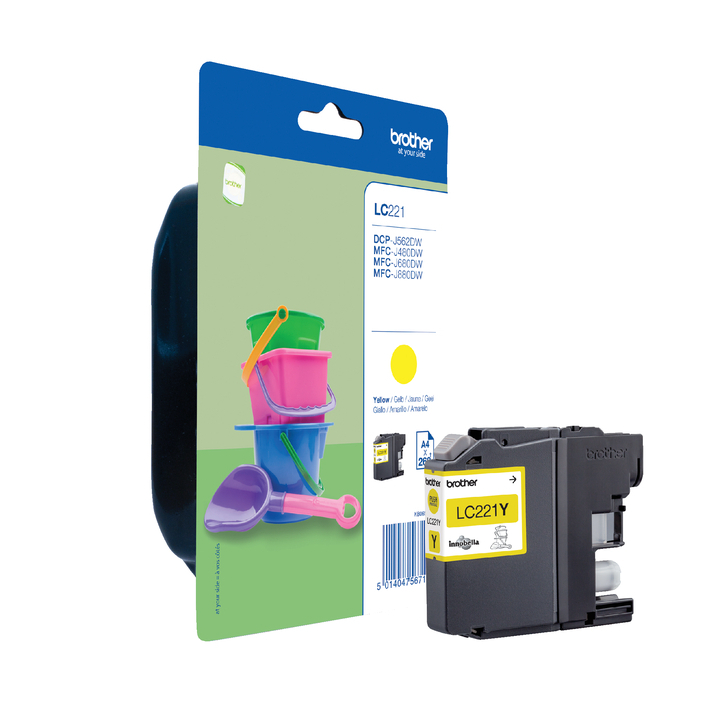 Brother LC-221, inktcartridge, geel - 0