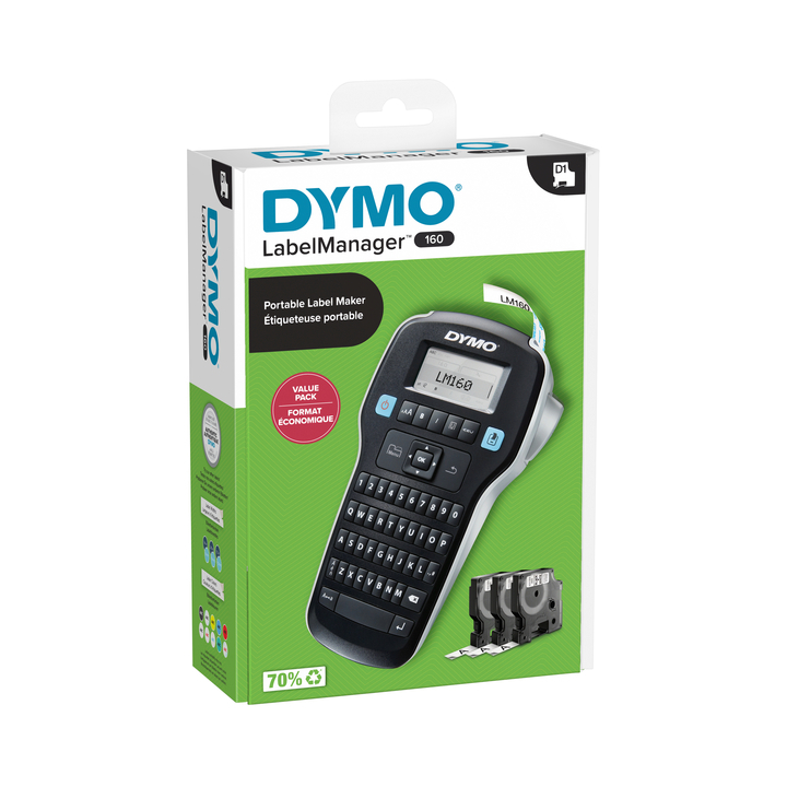 Labelmanager dymo lm160 qwerty valuepack(2142267) - 0