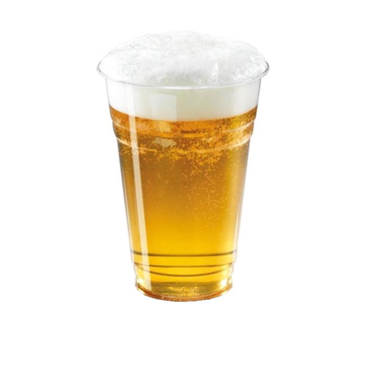 Drinkbeker, 250ml/8oz, model bierglas, transparant (1000 stuks) | OP=OP AANBIEDING - 0