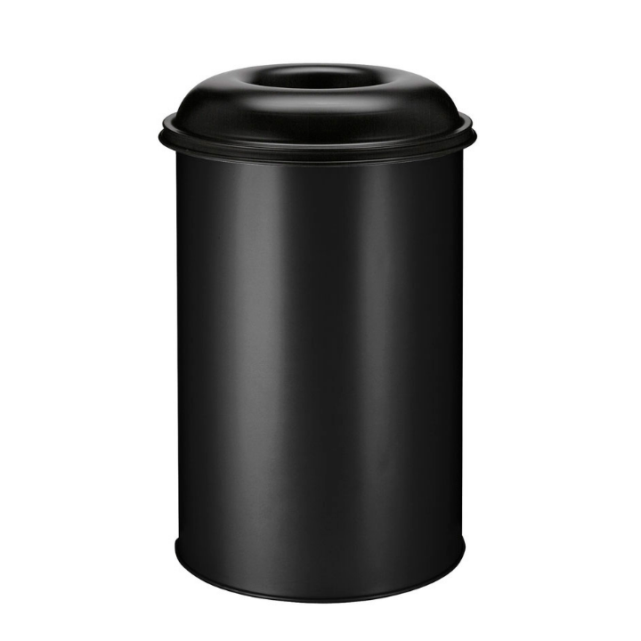 Stalen papierbak, vlamdovend, 200 liter, zwart, VB 200000 - 0