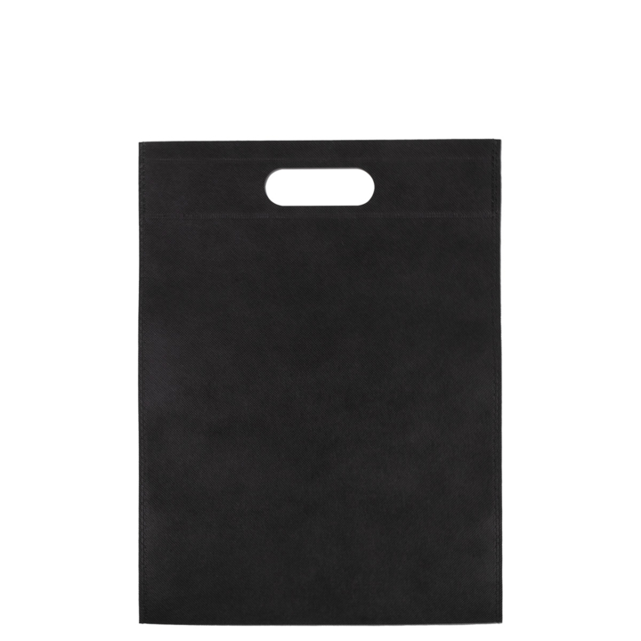 Draagtas, non-woven, 30x40cm, greep gestanst, zwart (400 st) - 0