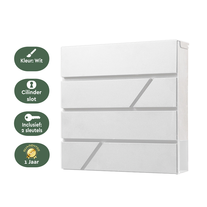 Brievenbus brasq pb200  deluxe wit(8602614) - 2